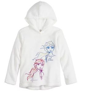 Disney's Frozen 2 Anna & Elsa Girls 8 Plush Hoodie by Jumping Beans